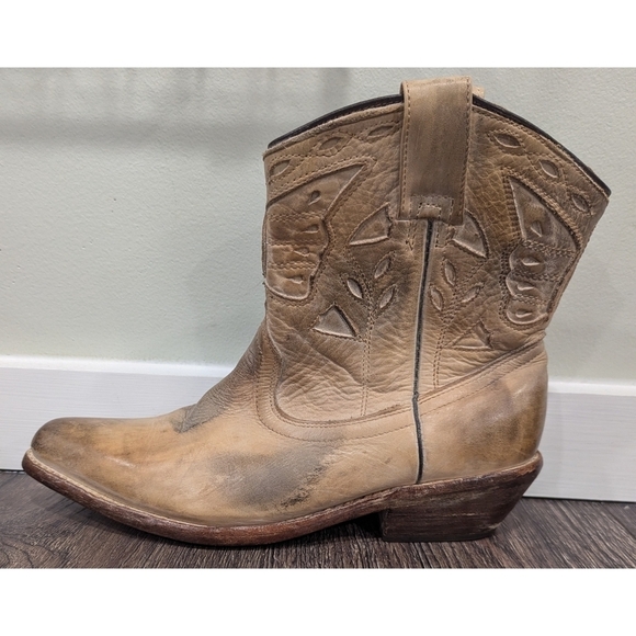 Bed Stu Leather USA Bench Made Short Boots Size 7.5 - Picture 6 of 14